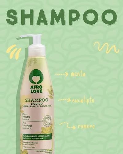 Afro Love Liquid Mint Shampoo 10oz – Deep Cleansing & Clarifying Scalp Treatment