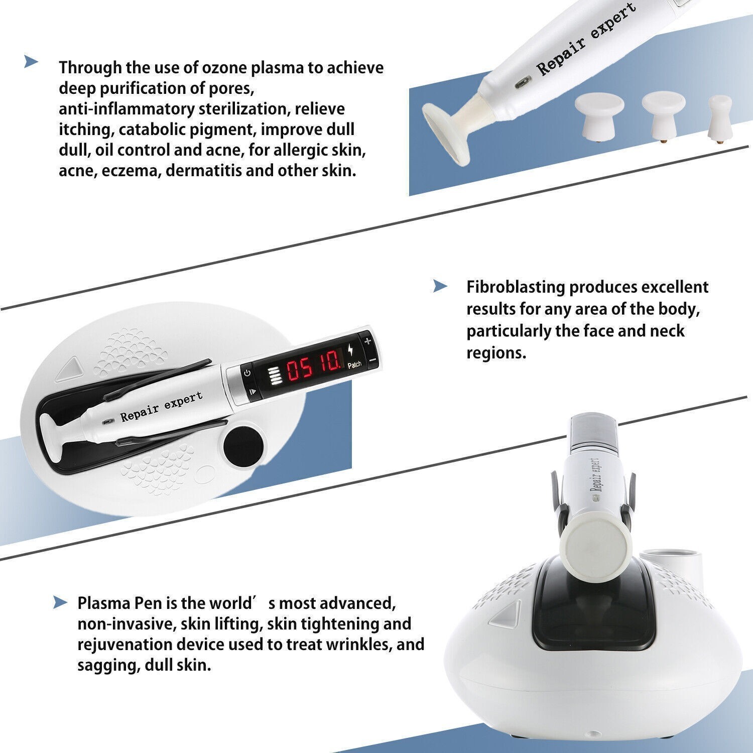 Plasma Lift Pen Machine Cold Ozone Acne Treatment Skin Care Beauty Device