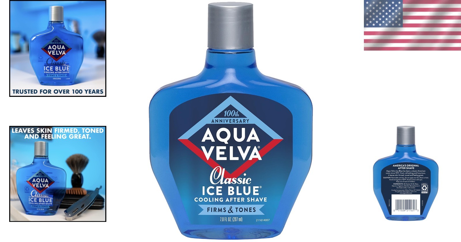 America’s First After Shave – Classic Ice Blue, 7 Oz Lotion Refreshes Skin
