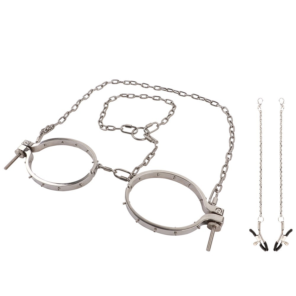 Female Chest Clamp With Stainless Steel Chain Breast Bondage Women Restrict