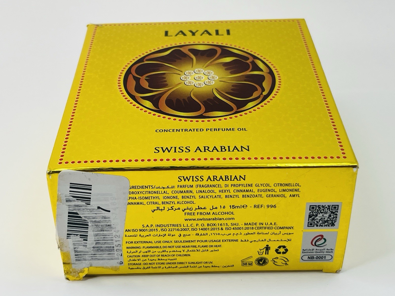 Swiss Arabian Layali Perfume Oil 0.5oz – Long Lasting Attar – Luxury Dubai Scent