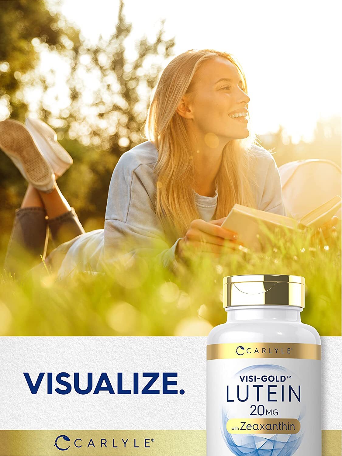 Lutein 20mg and Zeaxanthin | 300 Softgels | Non-GMO & Gluten Free | by Carlyle