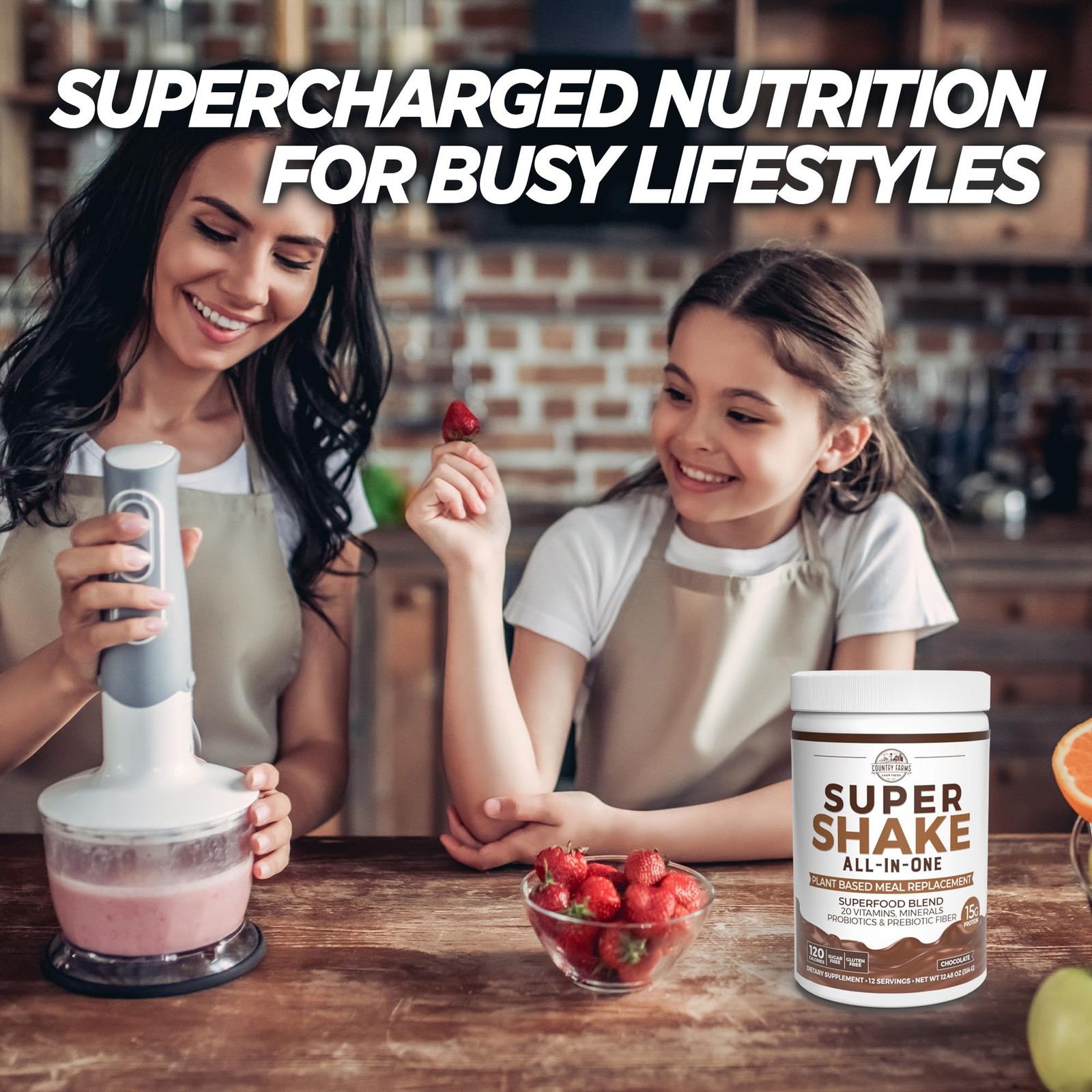 Country Farms All-in-One Super Shake Meal 12.48 Ounce (Pack of 1), No Color