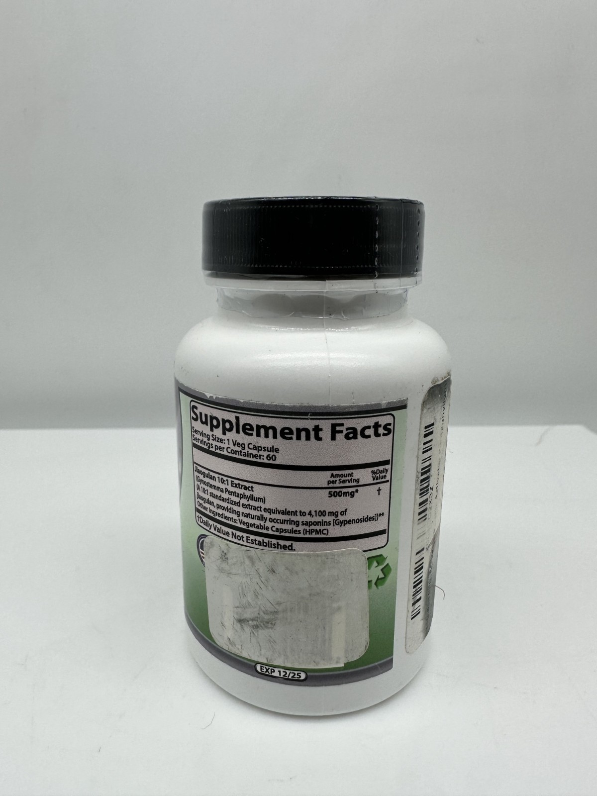 Jiaogulan Gynostemma Pentaphyllum Southern Ginseng Adaptogen 60 Capsules 12/25