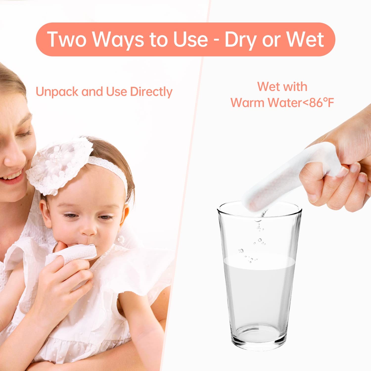 Toddler & Baby Dry Wipes, Premium 0-36 Months Tooth and Gum Wipes, Upgrade To…