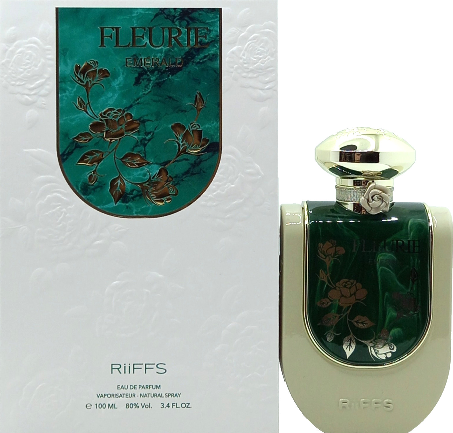 RIIFFS FLEURIE EMERALD EAU DE PARFUM SPRAY FOR WOMEN 3.4 Oz / 100 ml BRAND NEW!