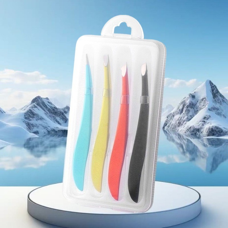 4 Pcs/set Colorful New Arrival Professional Stainless Steel Tweezer Eyebrow Face