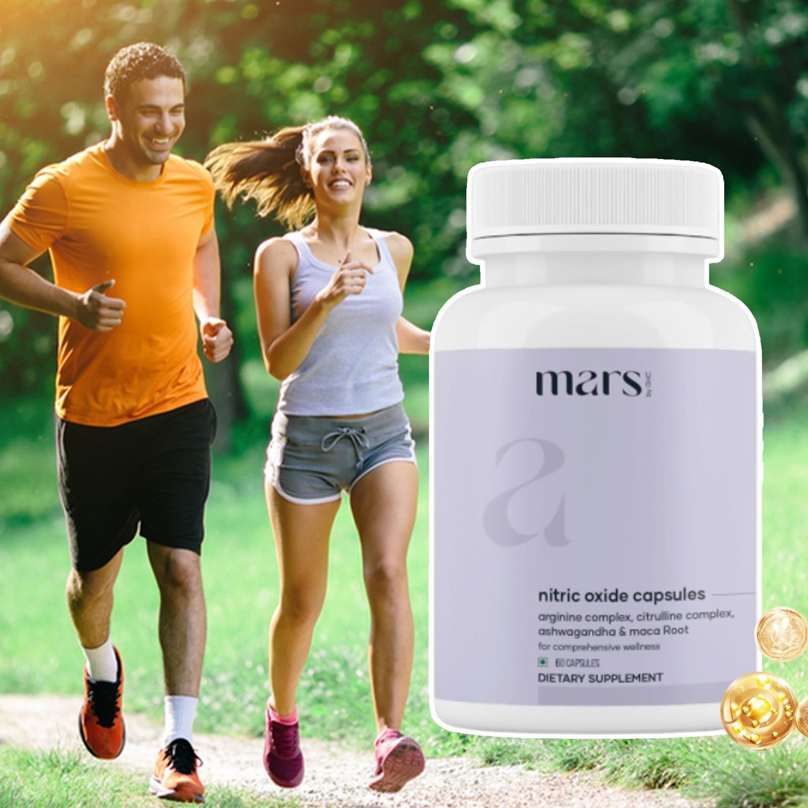 Mars Nitric Oxide Capsules Pack Of 2 – Supports Energy, Circulation & Muscle Rec