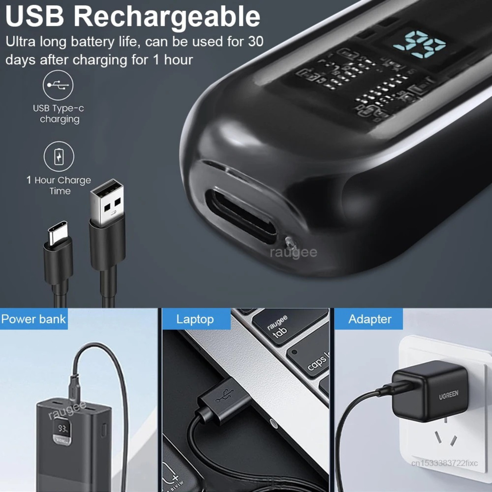 USB Rechargeable Nose Ear Hair Trimmer for Men Portable Clipper Original