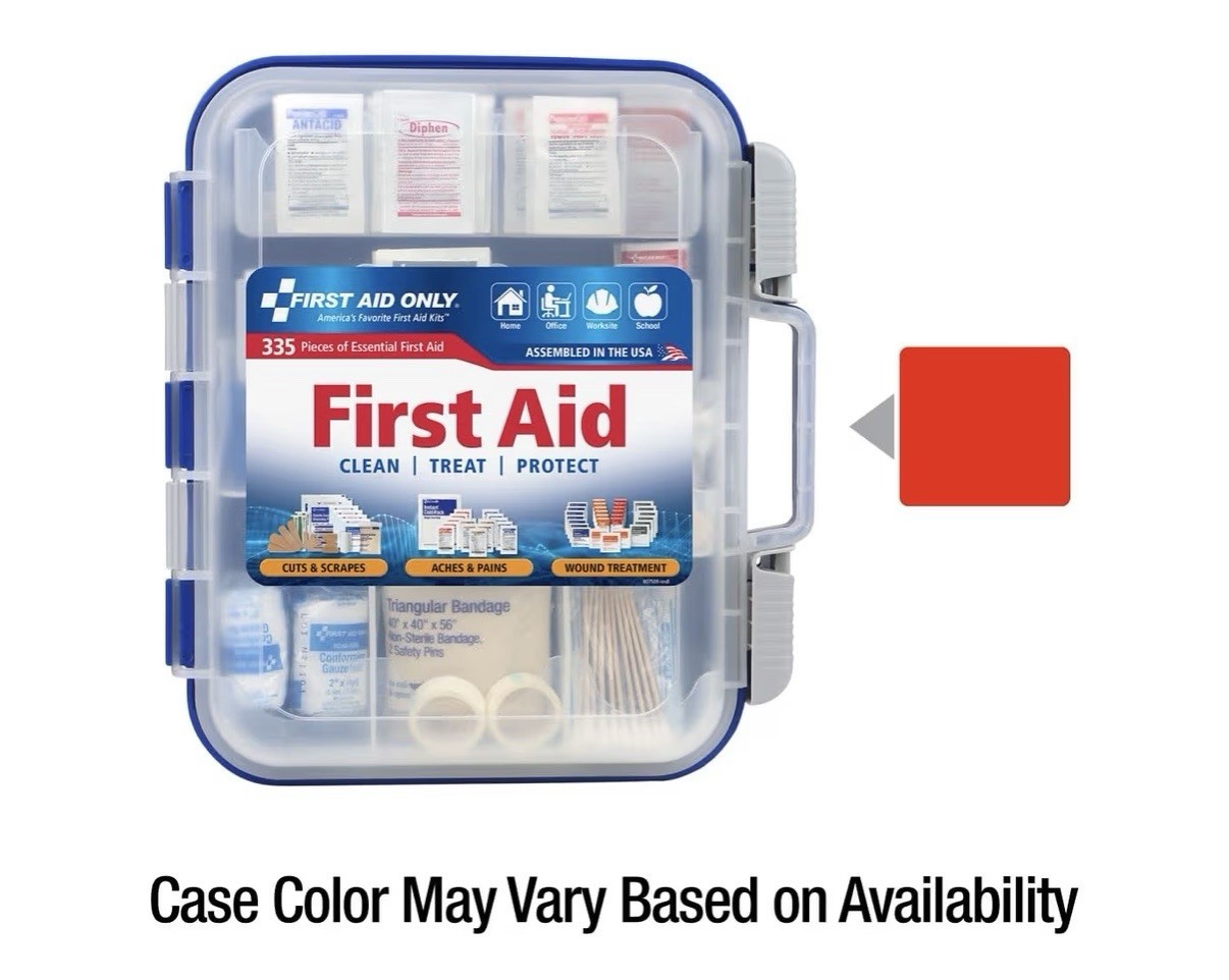 First Aid Only 335 Piece First Aid Kit, OSHA Compliant, All-Purpose 100-Person