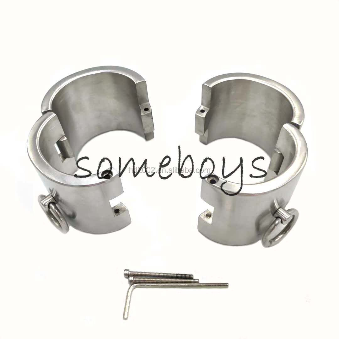 6CM High Quality Stainless Steel Handcuffs Bondage Restraint Device for Couple