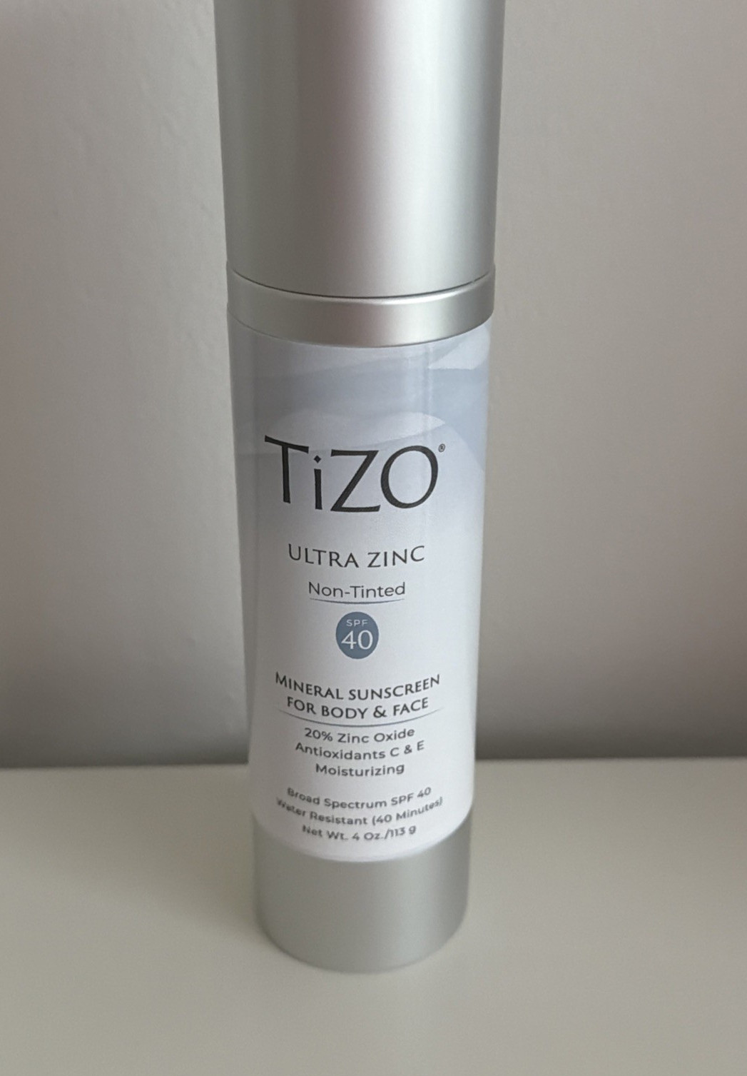 Ultra Zinc Body and Face Non-tinted SPF 40 TIZO Unisex FOR BODY & FACE 4 oz 113g