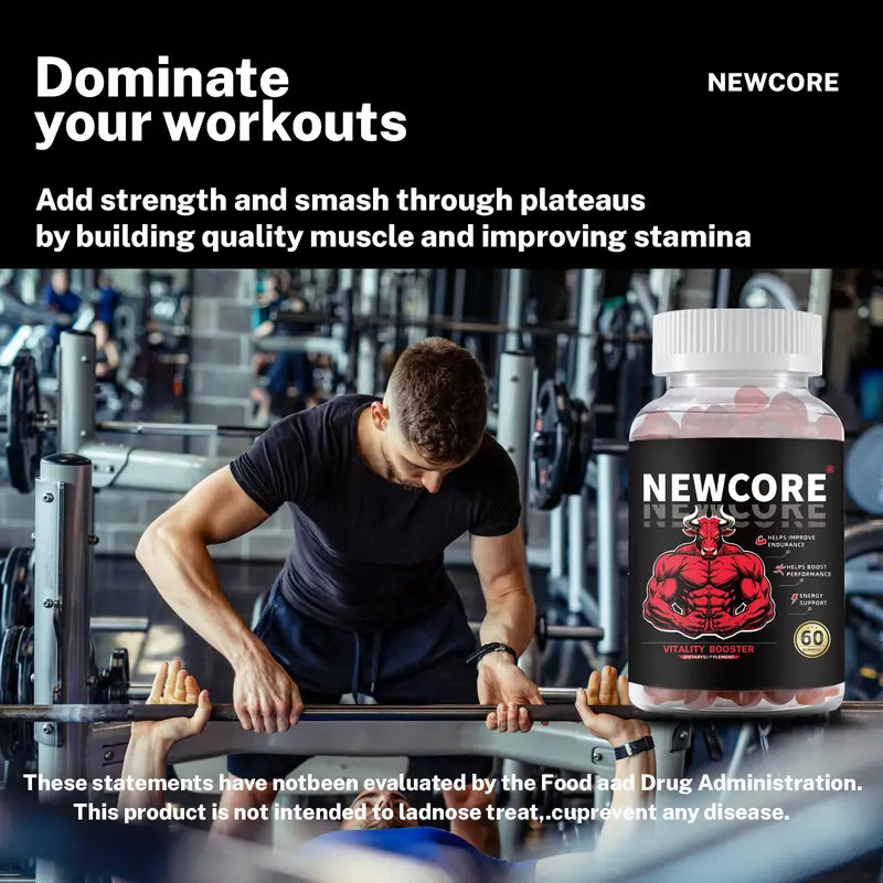 Newcore 7-in-1 Nitric Oxide Gummies | Supports Blood Flow, Energy & Stamina