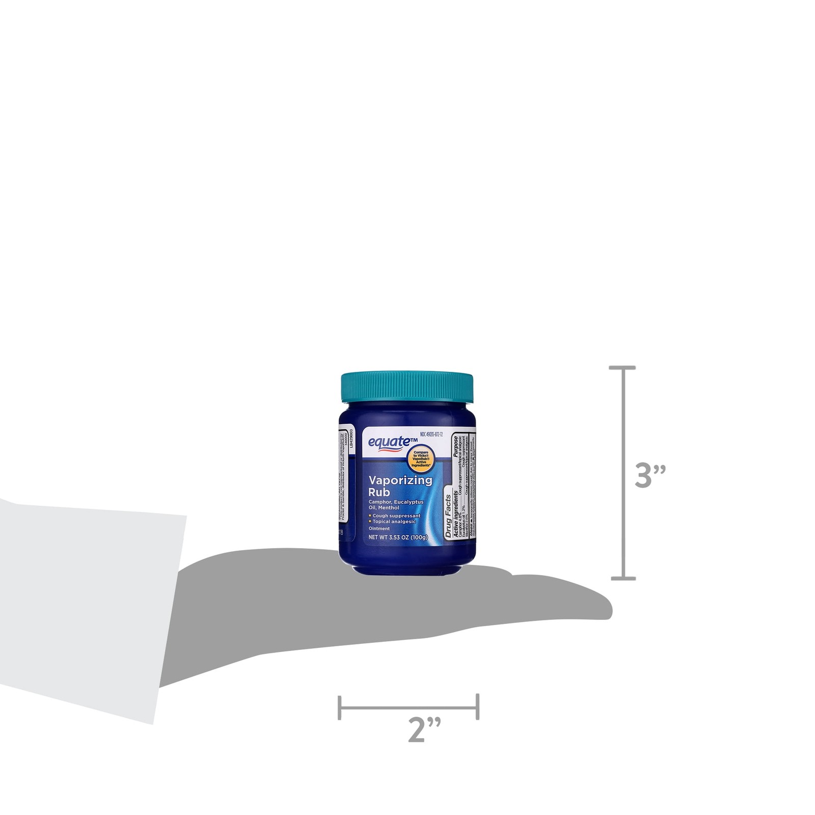 3 Pack Equate Vaporizing Rub Ointment 3.53oz Compare to Vicks Vaporub Active…