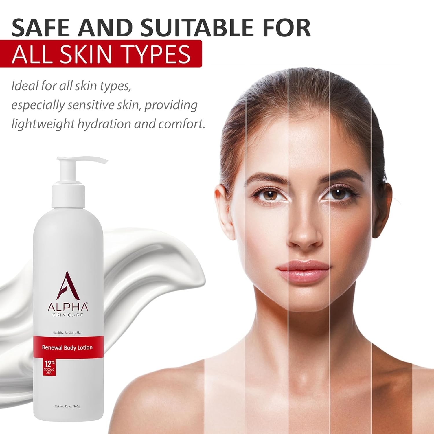 Revitalize & Renew Body Lotion with 12% Glycolic AHA
