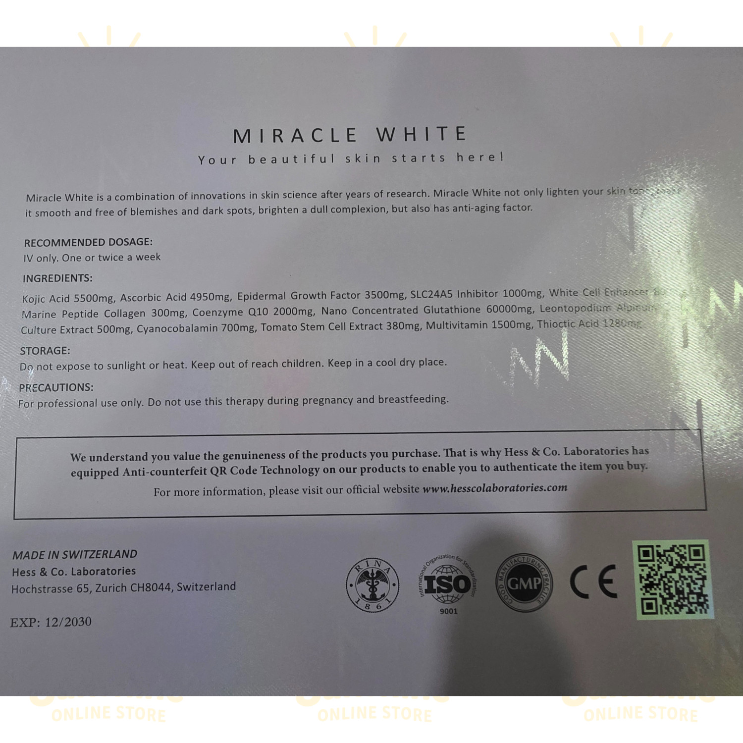 2 X 6 Sets Miracle White Pink Skin Whitening Beauty Original EXP 12/2030