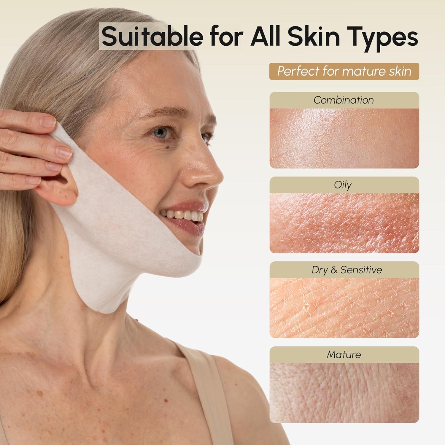 MAREE Chin Strap V Line Lifting Mask 24K Gold Face & Neck Lift Tape Sleep Mask