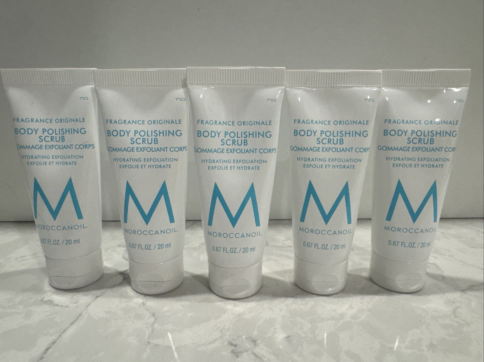 5 Moroccanoil Body Polishing Scrub 0.67 Oz/20 mL Each – Set of 5