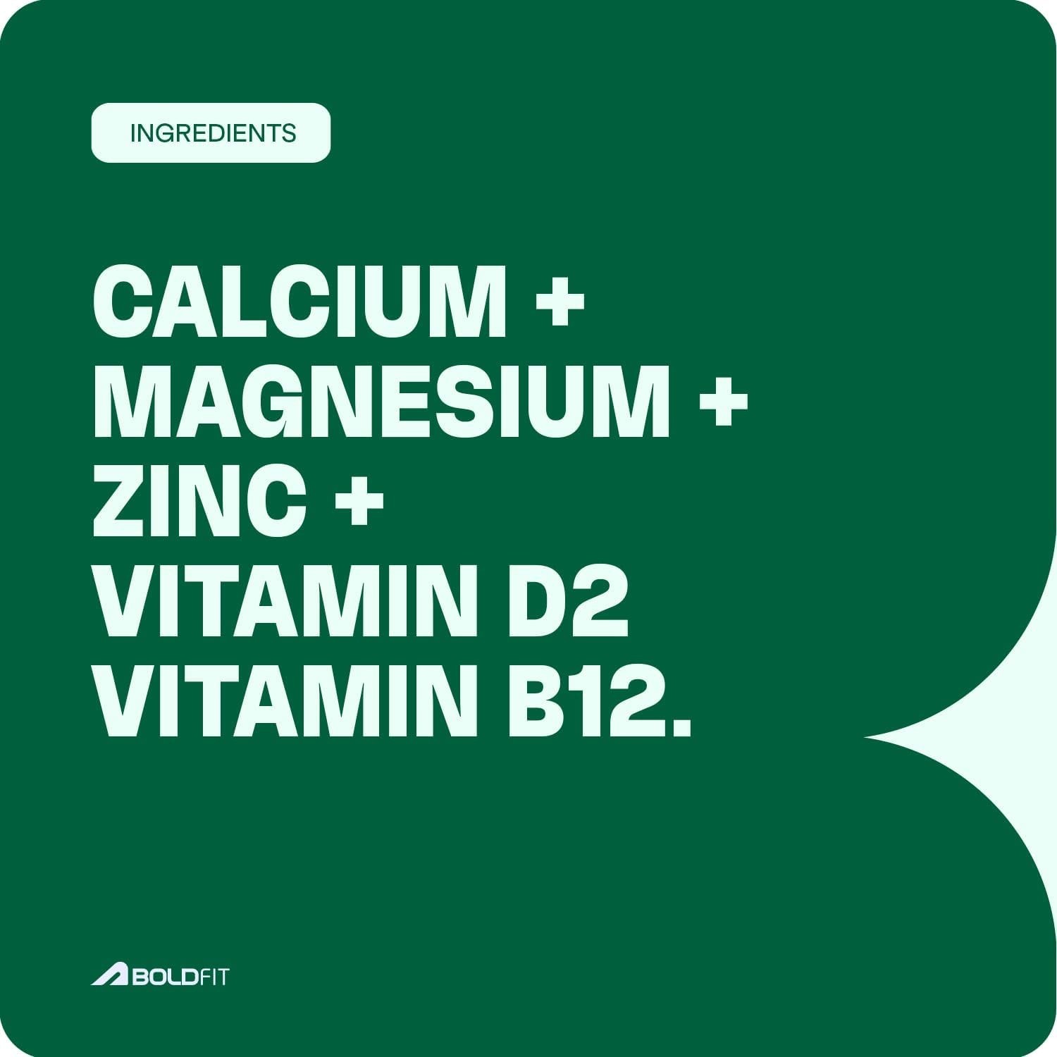 Bol.dfit Calcium 1000mg Magnesium Zinc D3 60 Tablets