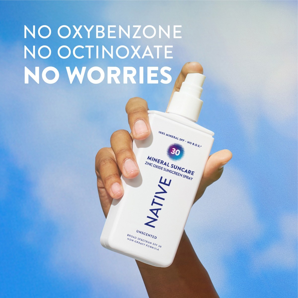 Native Mineral Sunscreen Spray – Unscented – SPF 30-7 fl oz: Body Sun Protection
