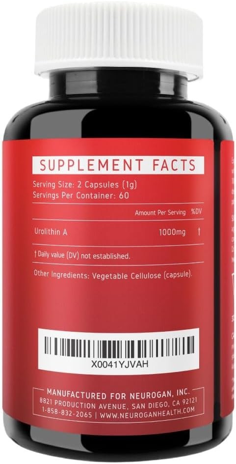 Neurogan Urolithin A PRO Capsules – 1000mg, 120 Ct – Advanced Cellular Health
