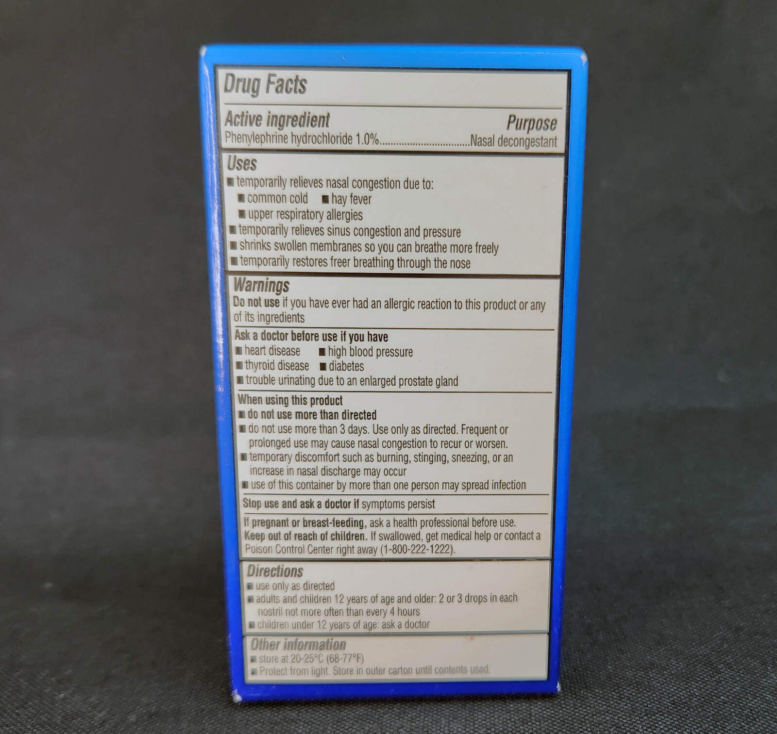 Nose Drops, 2 Pack, Walgreens Ephrine Nasal Decongestant, 1oz EXP 10/2025