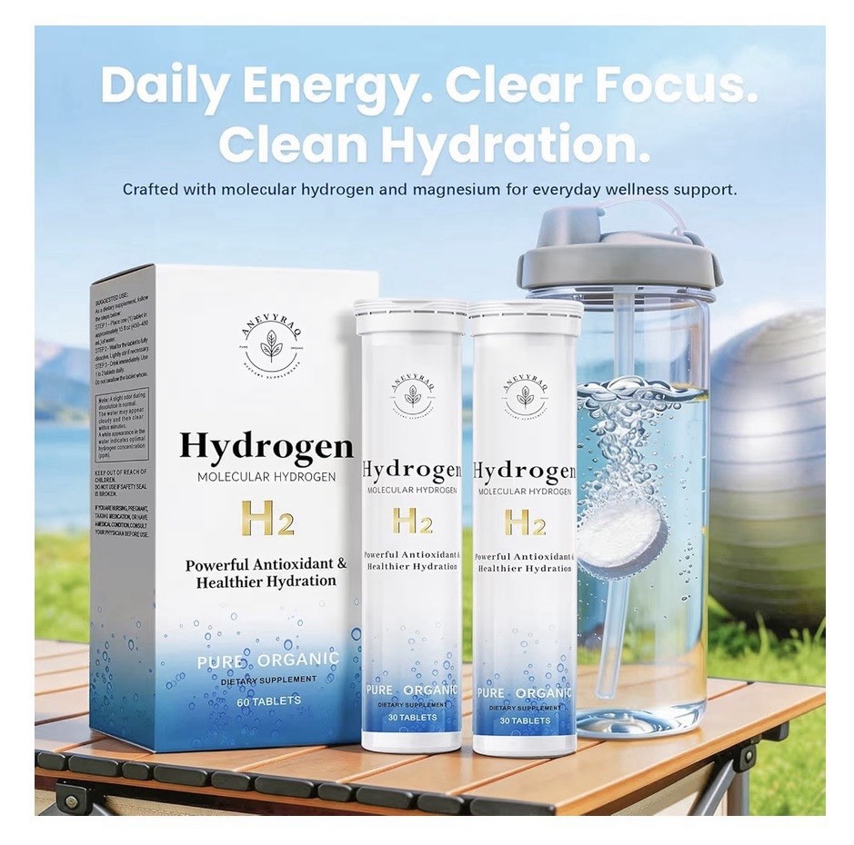 Hydrogen Molecular Hydrogen H2 Tablets Water Supplement 60 Tablets New