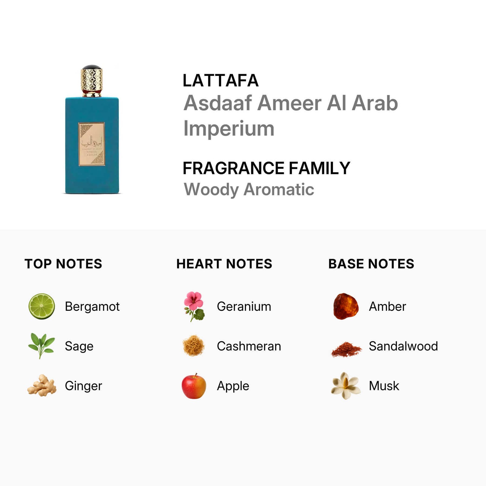 Asdaaf Men’s Ameer Al Arab Imperium EDP Spray 3.4 oz Fragrances 6290360599465