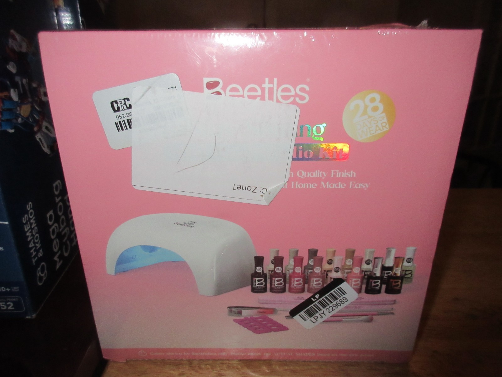 Beetles Gel Nail Polish Kit with UV Light 12 colors complete kit SEALED