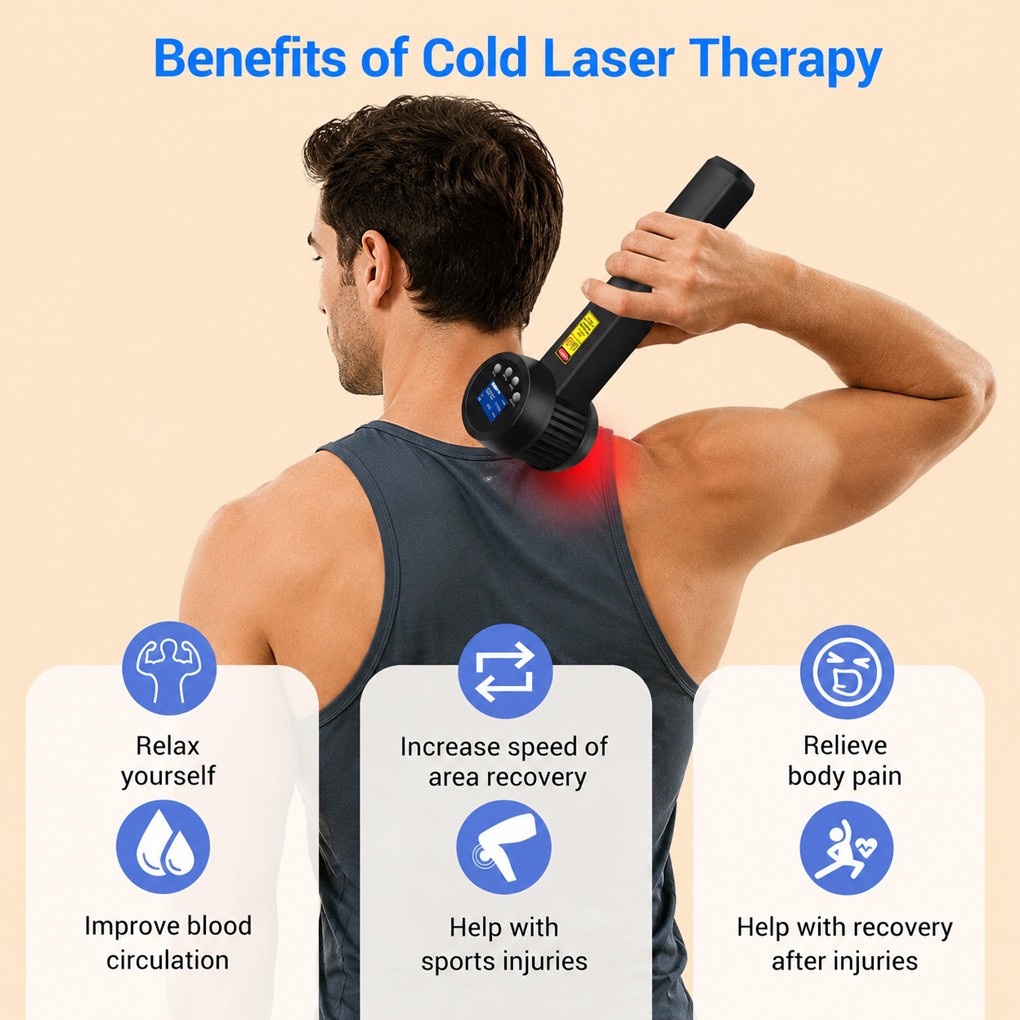 205W Handheld Cold Laser Therapy Device Super Pulsed for Deep Tissue Arthritis