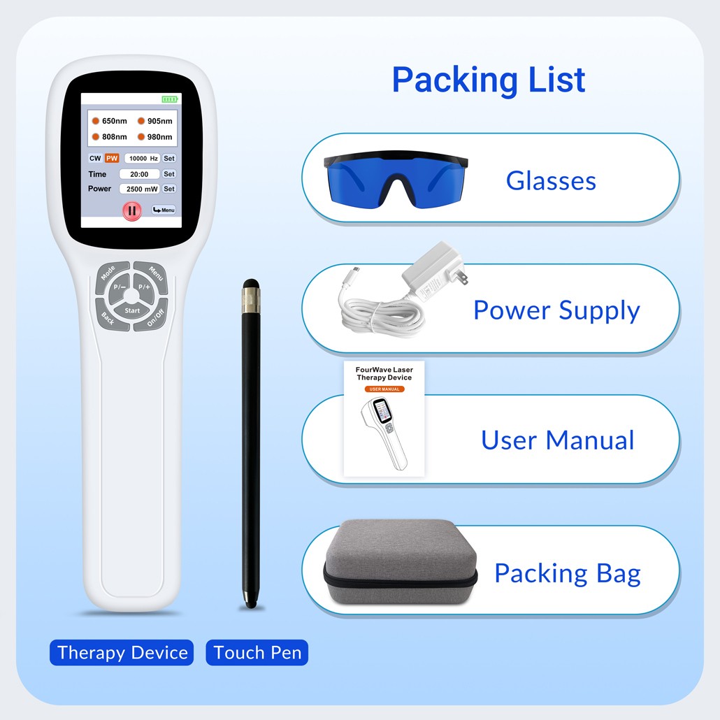 2500mW Cold Laser Therapy Device for Joints Muscle Pain Relief 650/808/905/980nm