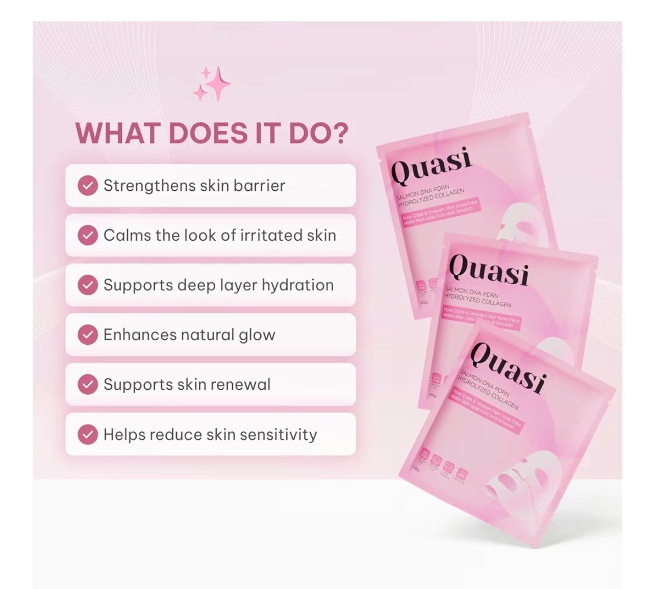 Original Collagen Mask with Salmon PDRN Korean Skin Care Gel Mask for Hydration