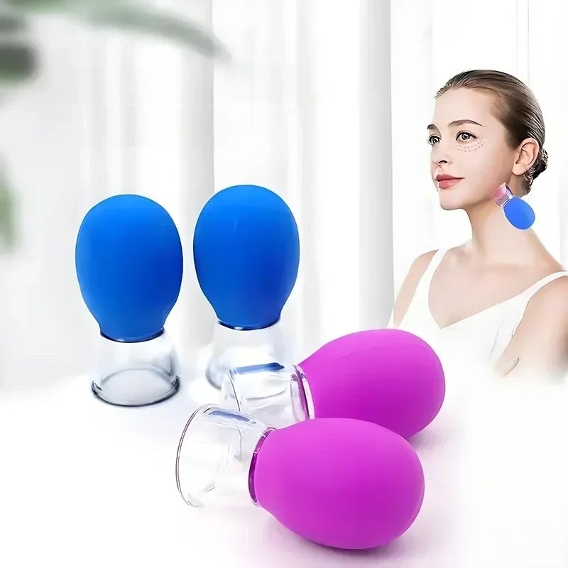 Silicone Facial Cupping Cup | Manual Vacuum Massager for Face & Neck