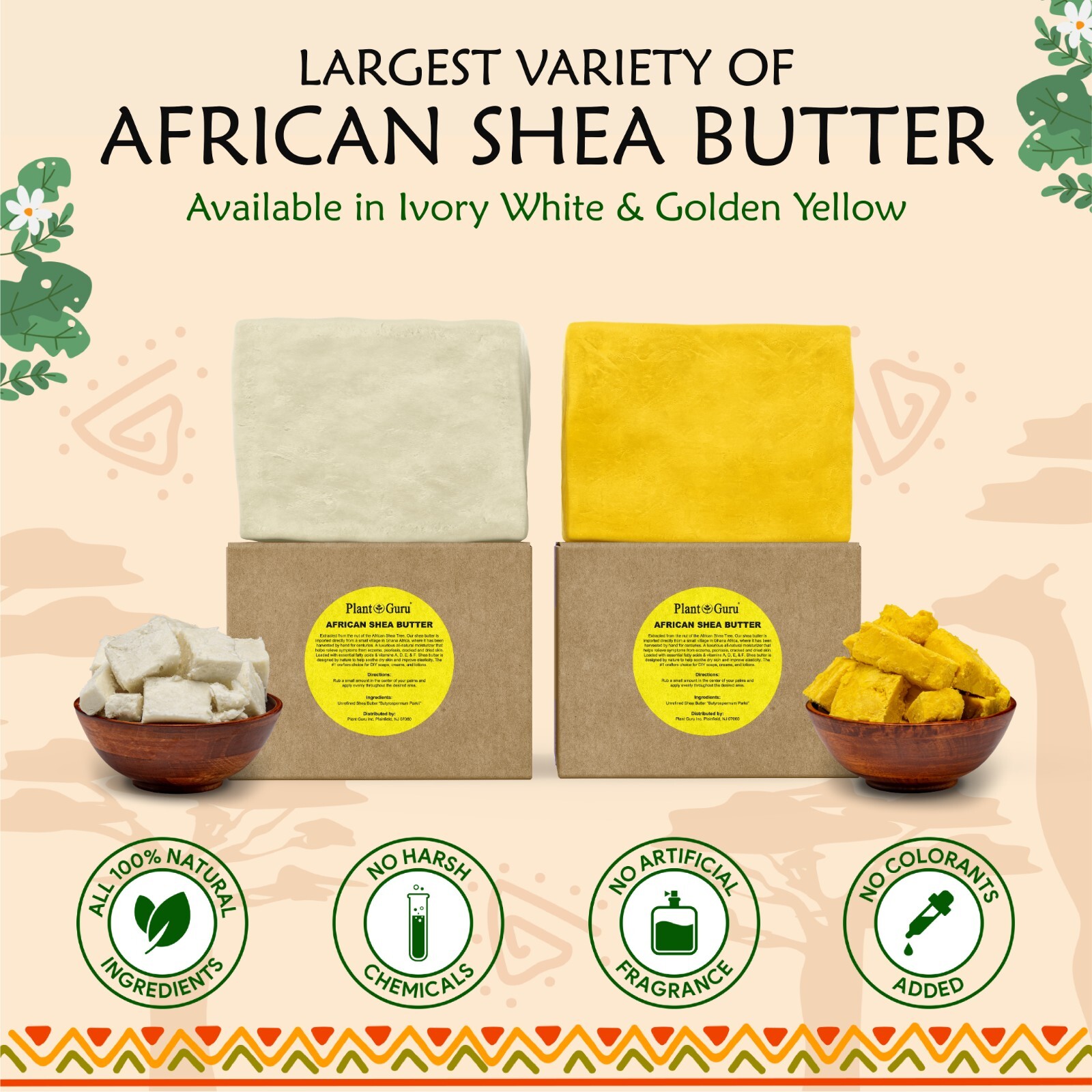 Raw African Shea Butter 100% Pure Unrefined Organic Natural Bulk Wholesale