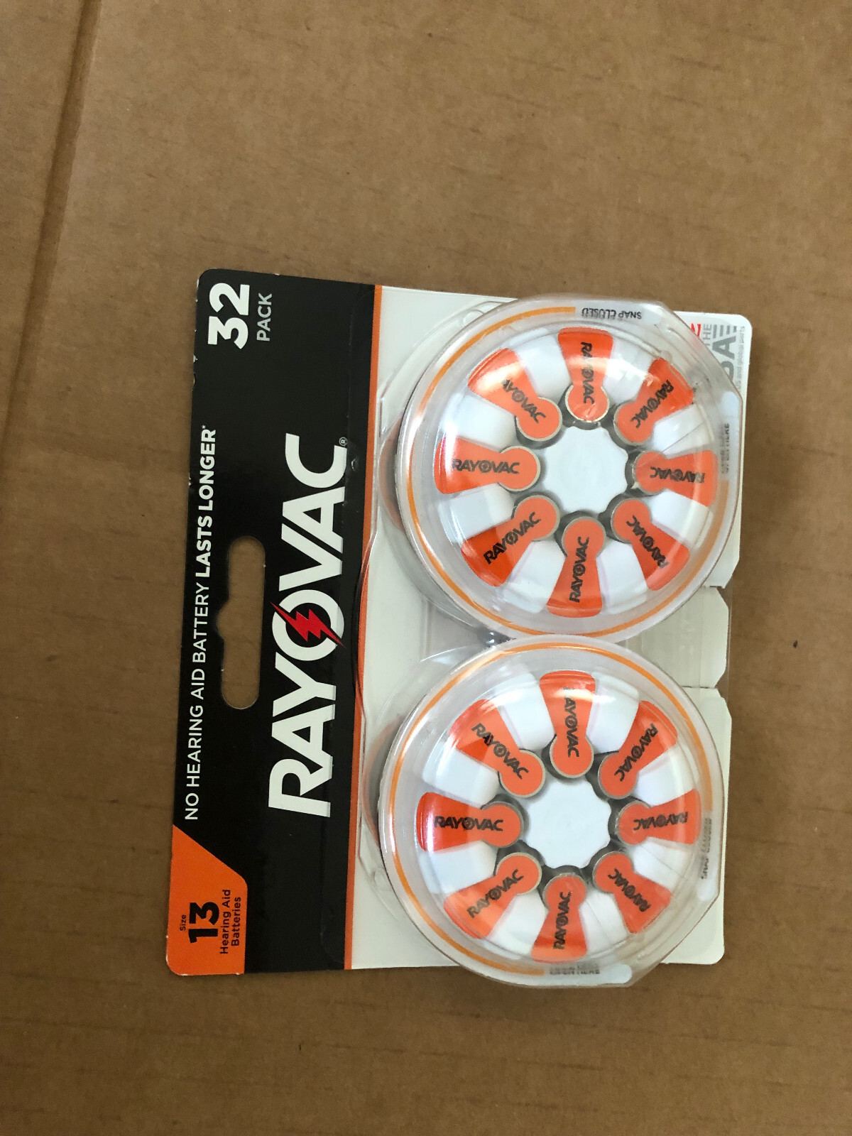 Hearing Aid Batteries, Size 13, 32 pk, Expires 01/2025 Rayovac, New in Package
