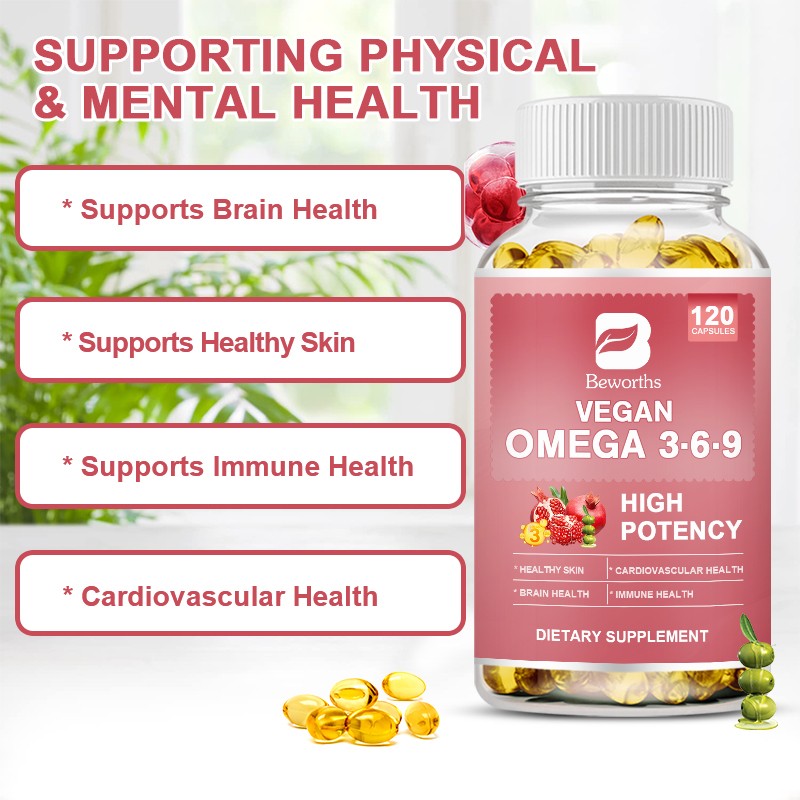 2x Omega 3 6 9 Vegan 120 Softgels Support Health Immune Cardiovascular Support