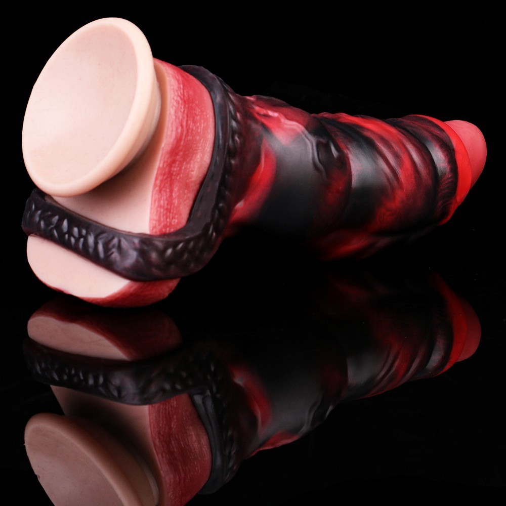 Male Fantasy Monster Cock Extension Sleeve Silicone Enlarger Enhancer Sheath