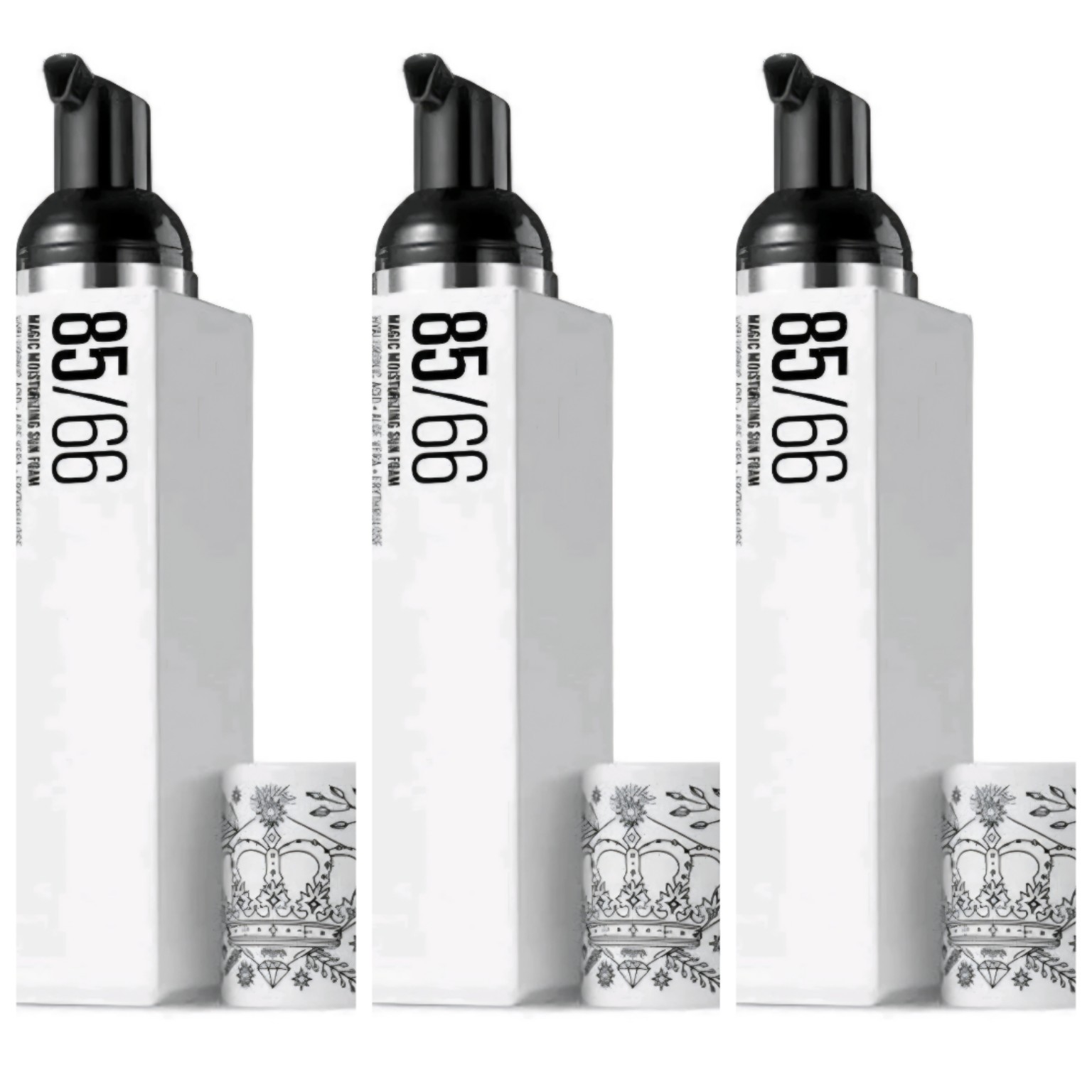 Il Makiage 85/66 Sun Foam Tanner 3 Full Size Bottles + Bonus Power Redo Filler