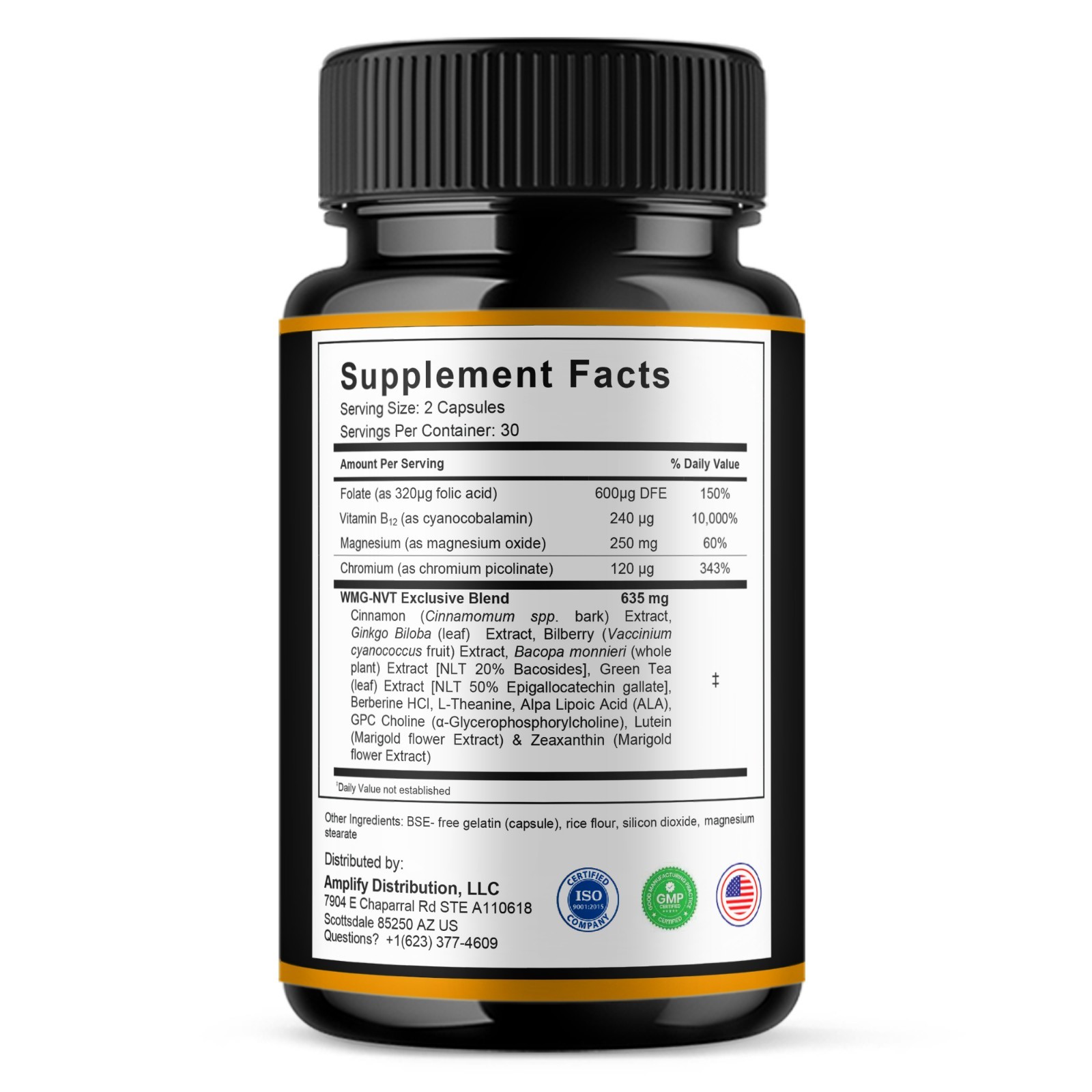 (5 Pack) CogniHoney Advanced Capsules, Cogni Honey Supplement (300 Capsules)