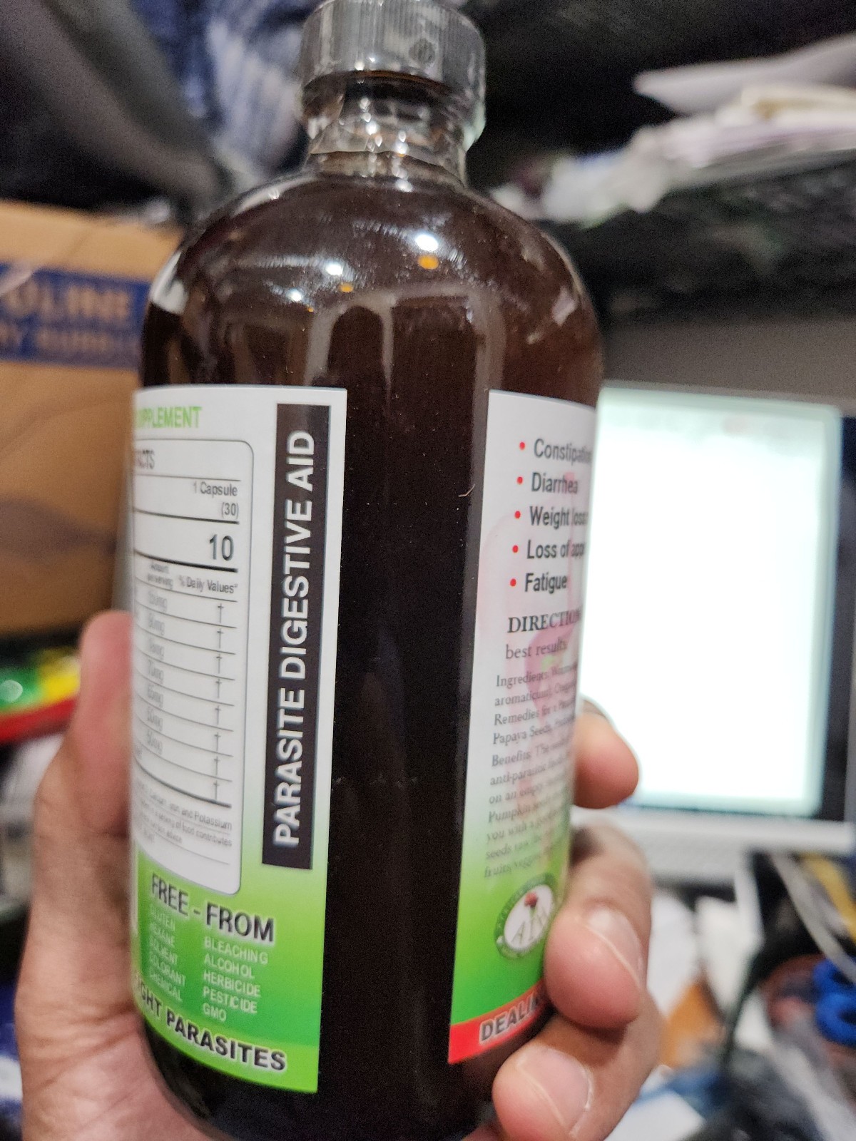 Parasite Formula Detox Cleanse 100% Natural Organic 16 oz bottle
