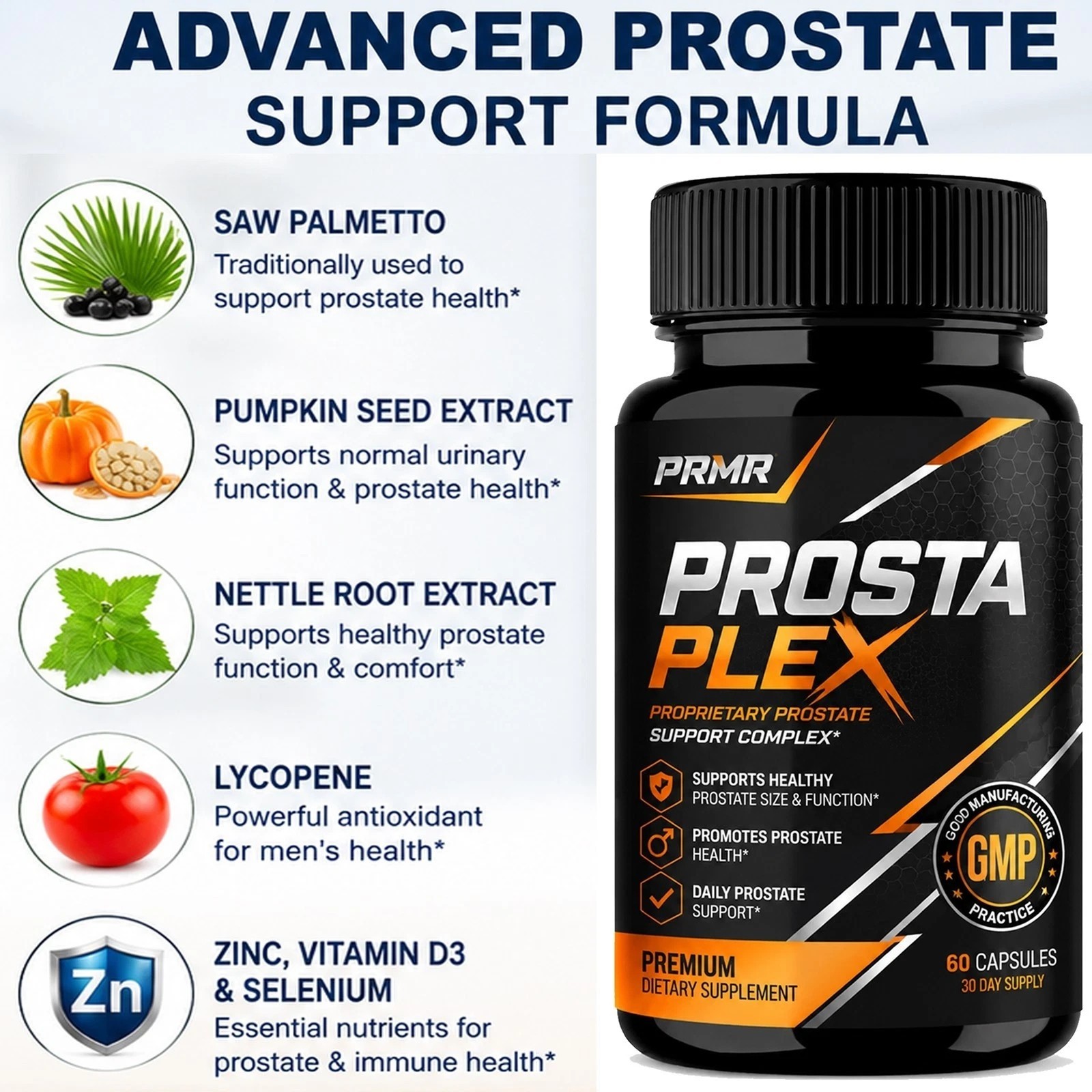 Prosta Plex Support Complex – Premium Prostate Health Supplement – (1 to 5 pack)