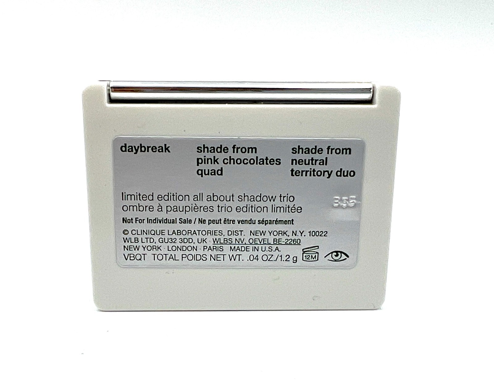 Clinique All About Shadow Trio~Daybreak~Pink Chocolate~Neutral Territory