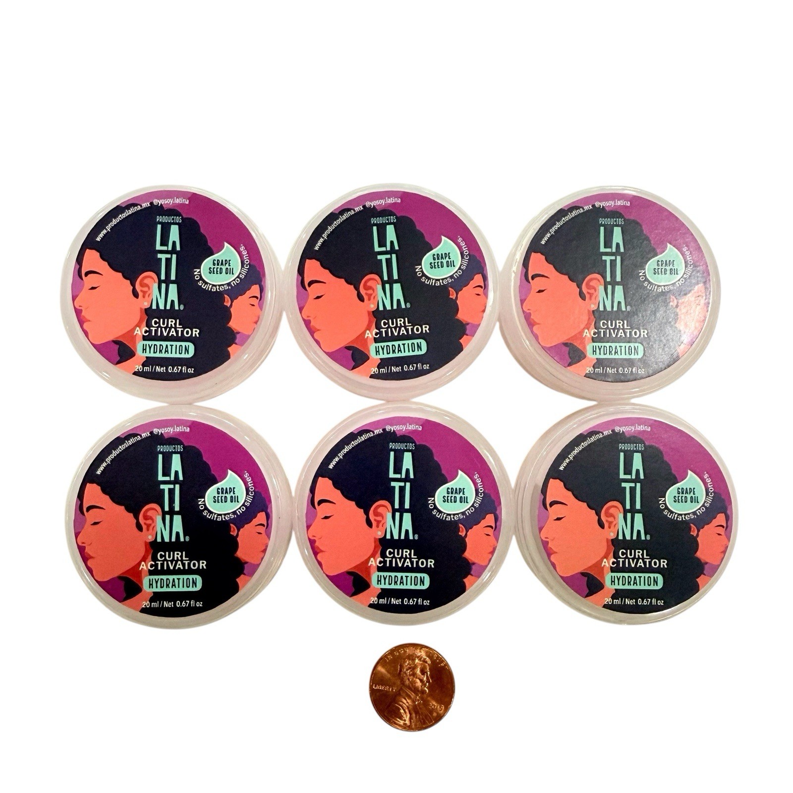Productos Latina Curl Activator Hydration LOT OF 6 – 0.67oz Each Sample Size