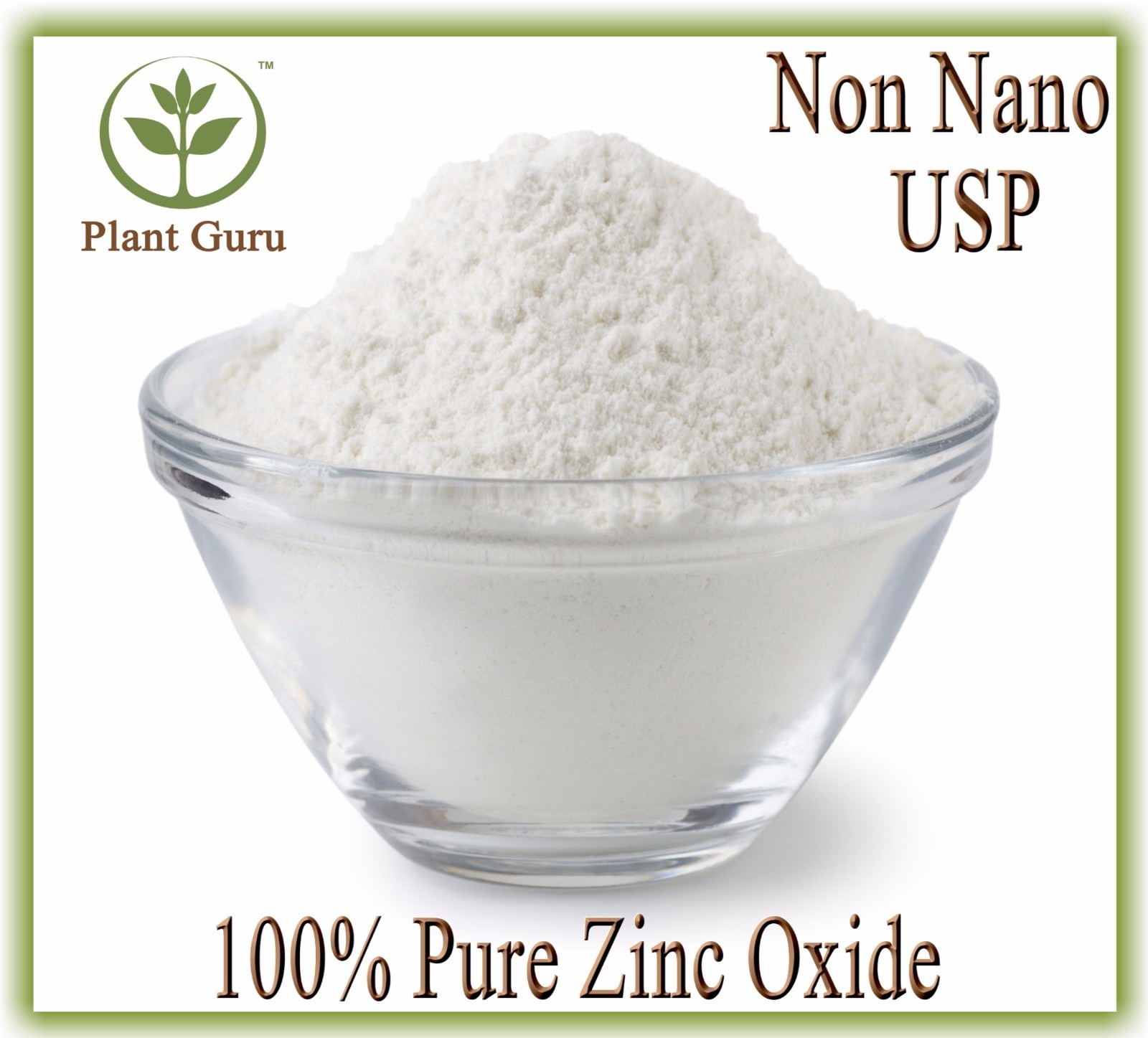 Zinc Oxide Powder Non Nano USP Uncoated 100% Pure Pharmaceutical All Sizes Bulk