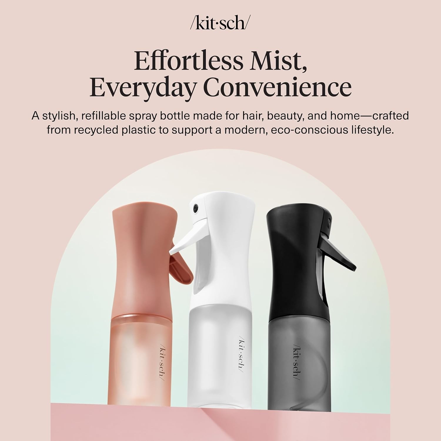 Kitsch Continuous Spray Bottle for Hair – Fine Mist Water Mister & Water Spray B