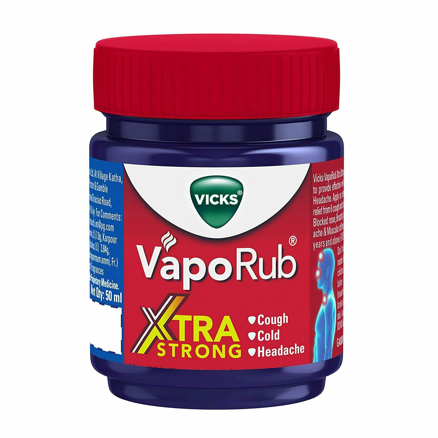 Vicks VapoRub Xtra Strong for Cough Cold and Headache – 50 ml