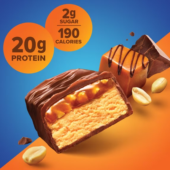 Pure Protein Bars, Peanut Caramel, Gluten Free, 20g Protein, 1.76 oz 4 count