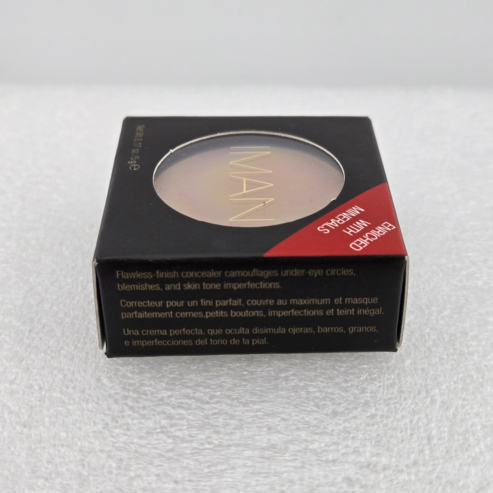 IMAN Second to None Cover Cream Concealer SAND MEDIUM 0.17 oz Enriched Mineral