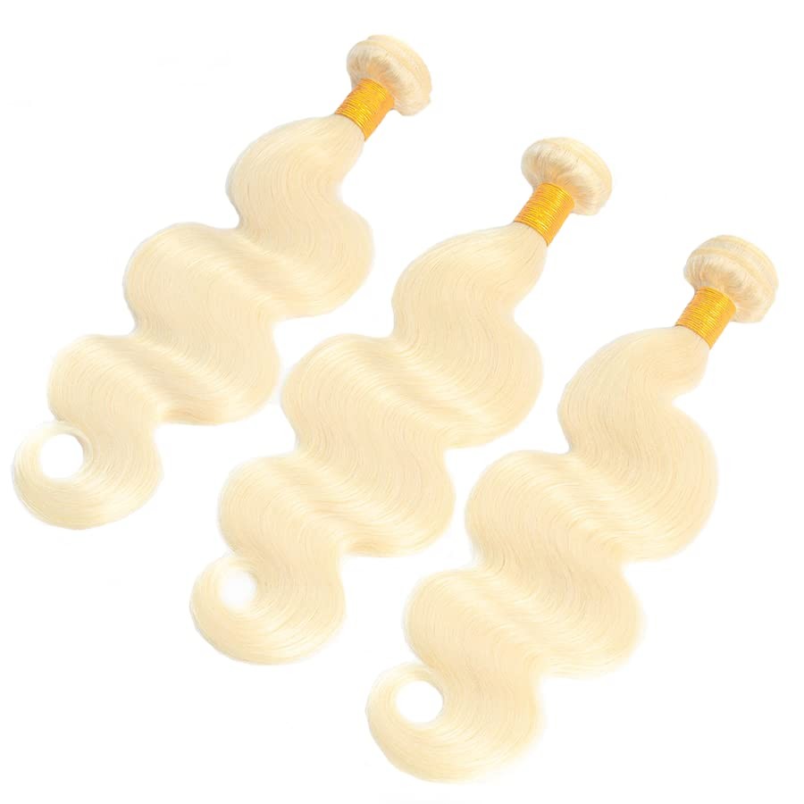 Younghann Color 613 Bundles Human Hair Blonde Body Wave Bundles 20 22 24 Inch
