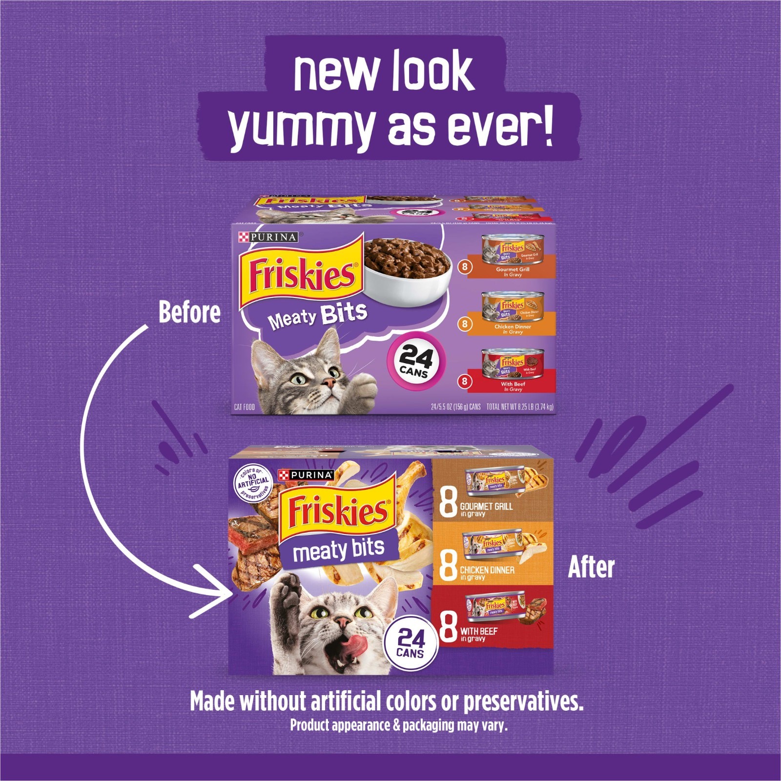 (2 pack) Friskies Meaty Bites Variety Pack Wet Cat Food, 5.5 oz Cans